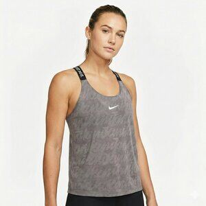 Nike Grey Elastika Dri-FIT Split Back Tank Top size Small